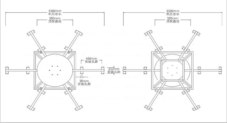 電動餐桌轉盤機芯-T型